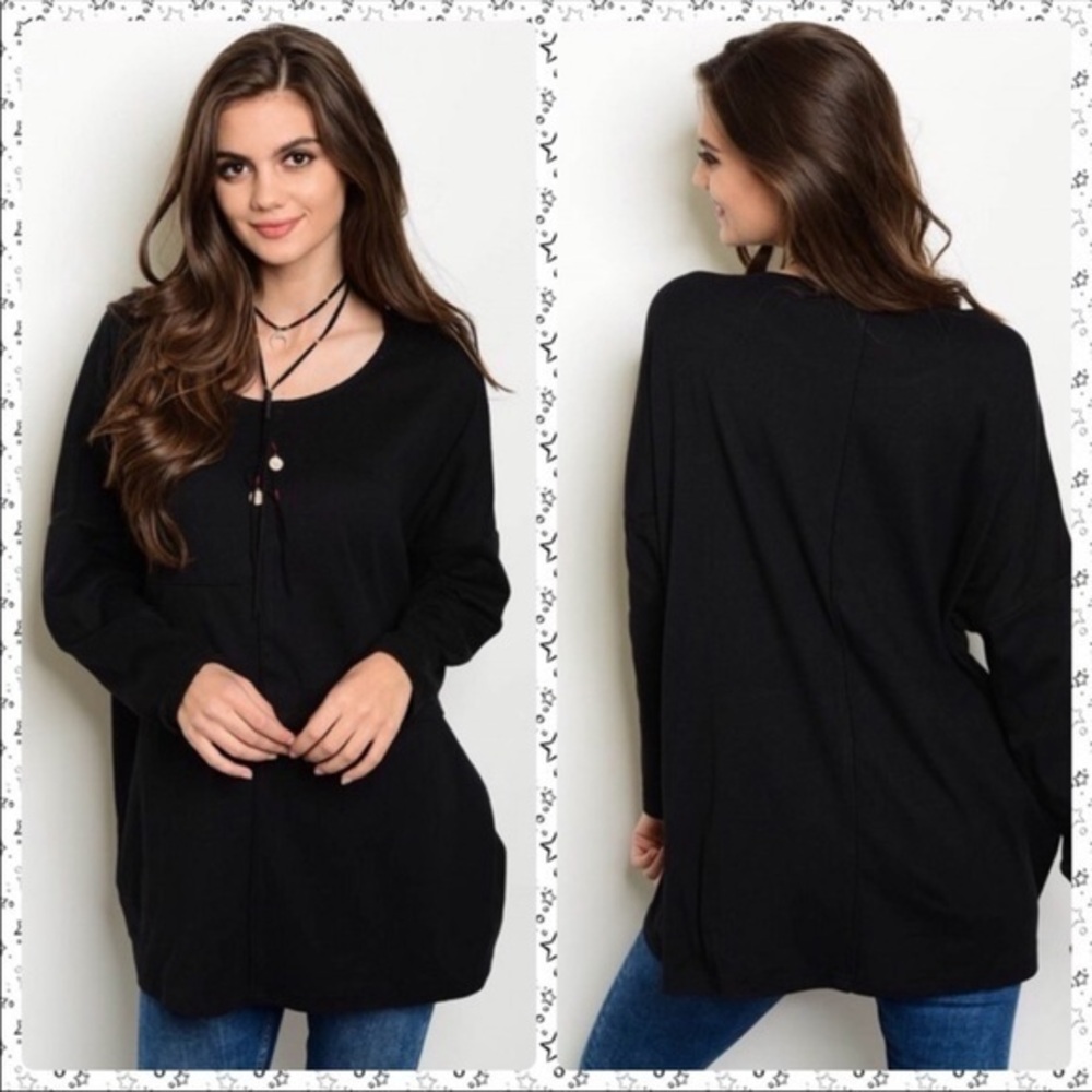 NWT J Black shirt Pull Over Sweater Long Sleeve Super Soft Size Small and Large